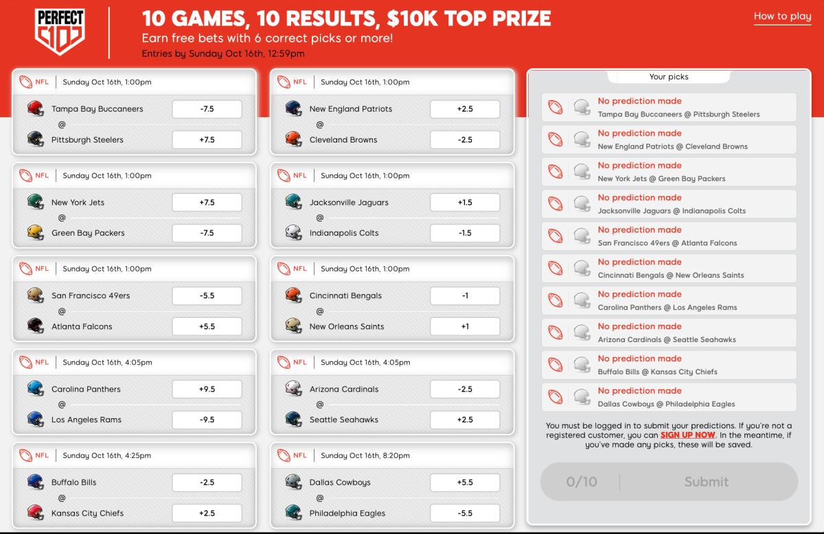 Enter SI Sportsbook’s Free Perfect 10 Contest for a Shot at $10,000!